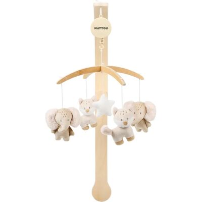 Nattou Baby Mobile - Musik Ernest, Flo & Oli - Förstärker hörseln Nattou Baby Mobile - Musik Ernest, Flo & Oli - Förstärker hörseln