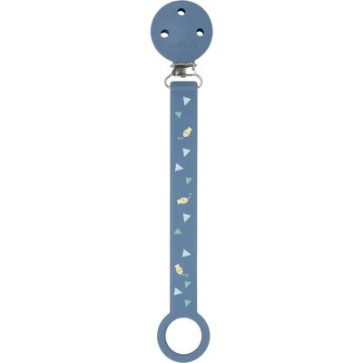 Nattou Fopspeenclip - Siliconen Blauw Vis Baby Fopspeenhouder Nattou Fopspeenclip - Siliconen Blauw Vis Baby Fopspeenhouder