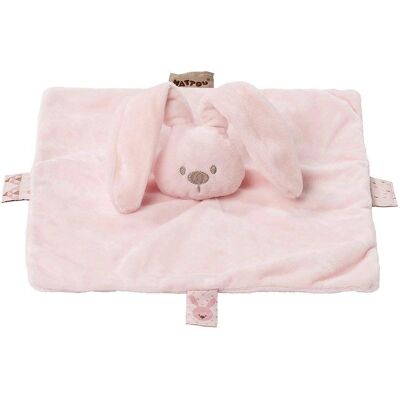 Jouet bébé rose Nattou - Avec porte-sucette - Publicité Jouet bébé rose Nattou - Avec porte-sucette - Publicité