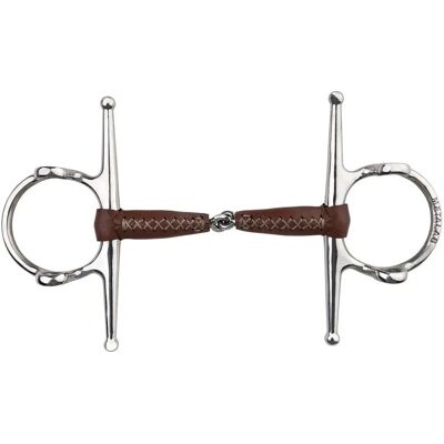 Metalab Leder Nållyftande Snaffle Olive Pincheless - 135 mm Pferdeutrustning Metalab Leder Nållyftande Snaffle Olive Pincheless - 135 mm Pferdeutrustning