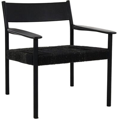 Pomax - Cullinan - Bois de mangue noir - Corde de jute noire - Armchair - Publicité Pomax - Cullinan - Bois de mangue noir - Corde de jute noire - Armchair - Publicité