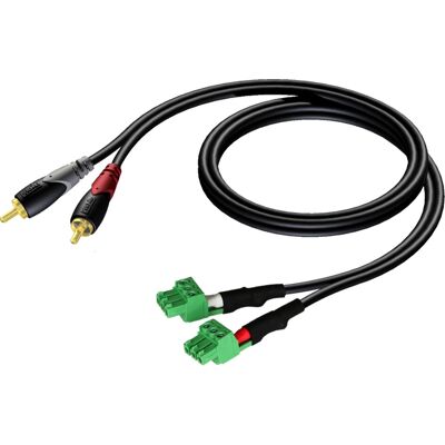 AUDAC CLA832 - 3m Audiokabel met 2x RCA & Euroblock - Type SIG54 AUDAC CLA832 - 3m Audiokabel met 2x RCA & Euroblock - Type SIG54