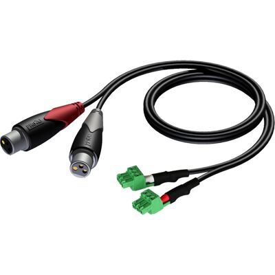 ProCab CLA835/0.5 Audio Kabel - 0,5m, XLR & Terminal, Zwart/Groen/Groen - Audio kabel ProCab CLA835/0.5 Audio Kabel - 0,5m, XLR & Terminal, Zwart/Groen/Groen - Audio kabel