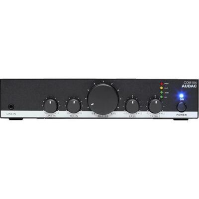 Audac COM104 Public Address Amplifier - 40W - Black Audac COM104 Public Address Amplifier - 40W - Black