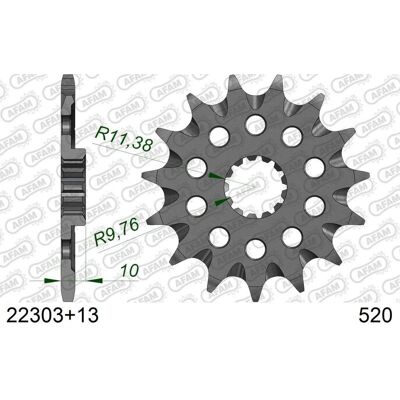 AFAM Standard foran tannhjul - 520 - Unisex - Høy kvalitet AFAM Standard foran tannhjul - 520 - Unisex - Høy kvalitet