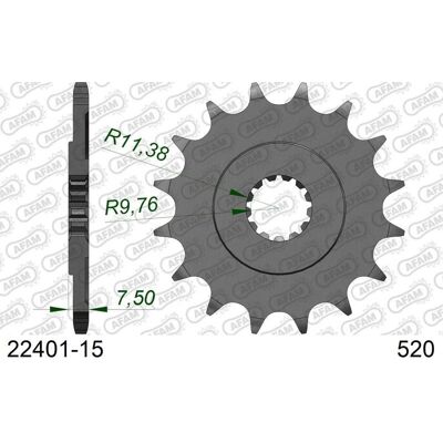 AFAM Stalen Voorwiel 22401 - 520 - Unisex AFAM Stalen Voorwiel 22401 - 520 - Unisex
