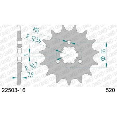 Afam Stål Kjedehjul 22503 - 520 - Unisex - Motorsykkeldel Afam Stål Kjedehjul 22503 - 520 - Unisex - Motorsykkeldel