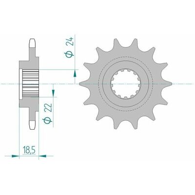 AFAM Stål standard kjedehjul - 520 - 14 tenner - Kawasaki Z750/Z800 AFAM Stål standard kjedehjul - 520 - 14 tenner - Kawasaki Z750/Z800