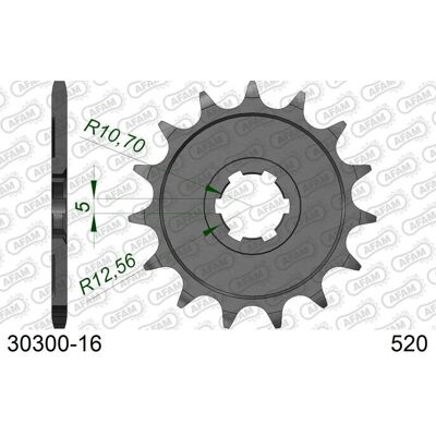 AFAM Steel Front Sprocket 30300 - 520 - Unisex AFAM Steel Front Sprocket 30300 - 520 - Unisex
