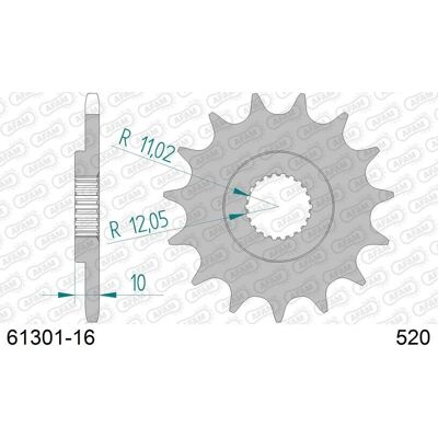 Afam Steel Standard Front Sprocket 61301 - 520 - Unisex - Front Sprocket Afam Steel Standard Front Sprocket 61301 - 520 - Unisex - Front Sprocket