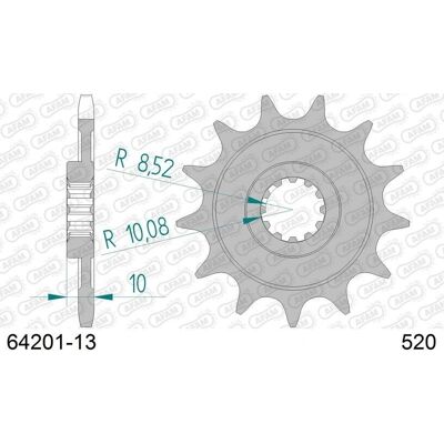 AFAM Stålkjedehjul 64201 - 520 - Unisex - Motorsykkel Del AFAM Stålkjedehjul 64201 - 520 - Unisex - Motorsykkel Del