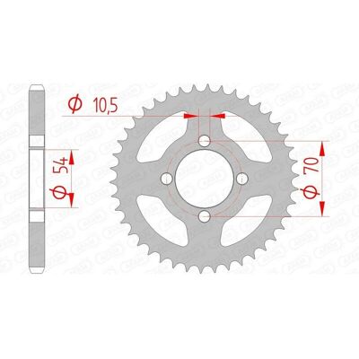 AFAM Stalen Achtertandwiel 10229 - 428 - Unisex - Motorrading AFAM Stalen Achtertandwiel 10229 - 428 - Unisex - Motorrading