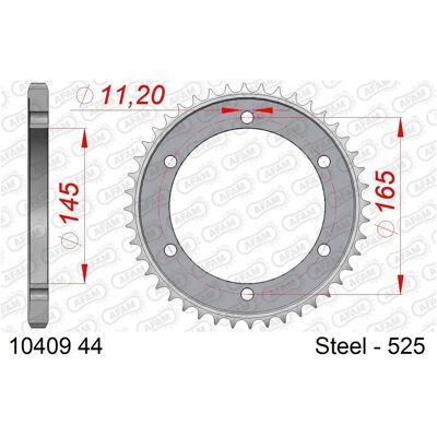 AFAM Stalen Tandwiel 10409 - 525 - Unisex - Motoronderdeel AFAM Stalen Tandwiel 10409 - 525 - Unisex - Motoronderdeel