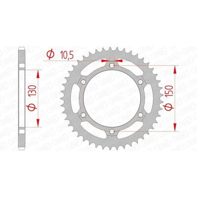 AFAM Stalen Standaard Achtertandwiel 10501 - 520 - Duurzaam & Compatibel AFAM Stalen Standaard Achtertandwiel 10501 - 520 - Duurzaam & Compatibel