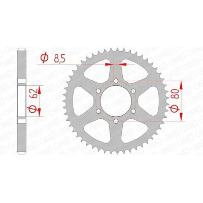 AFAM Steel Rear Sprocket - 12208 - 428 - Yamaha Models AFAM Steel Rear Sprocket - 12208 - 428 - Yamaha Models