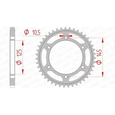 AFAM Steel Standard Rear Sprocket - 12603 - 42 Teeth AFAM Steel Standard Rear Sprocket - 12603 - 42 Teeth