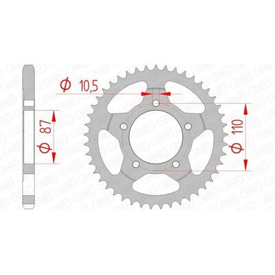 Corona in acciaio AFAM 14404 - 525 - Pezzo unisex Corona in acciaio AFAM 14404 - 525 - Pezzo unisex
