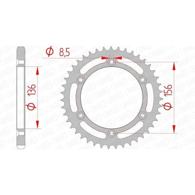 AFAM Stål Bakre Sprocket - 14506, 525 Kedja, unisex AFAM Stål Bakre Sprocket - 14506, 525 Kedja, unisex