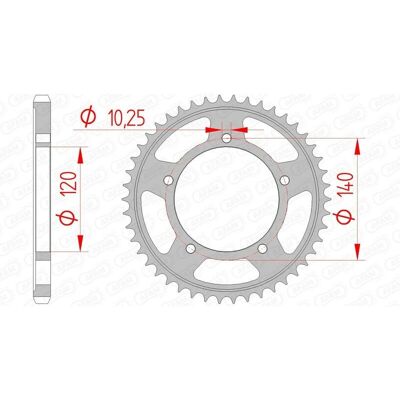 AFAM Stahl Standard-Kettenrad - 14604 - Unisex AFAM Stahl Standard-Kettenrad - 14604 - Unisex