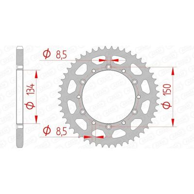 Kawasaki AFAM Steel Standard Rear Sprocket 16204 - Durable - Unisex Kawasaki AFAM Steel Standard Rear Sprocket 16204 - Durable - Unisex