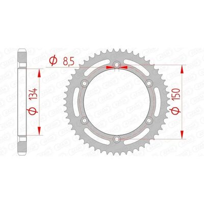 AFAM - 16207 - 428 - 52T - Sprocket AFAM - 16207 - 428 - 52T - Sprocket