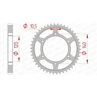Pignon arrière en acier AFAM 16603 - 530 - Unisexe - Pièce de moto Pignon arrière en acier AFAM 16603 - 530 - Unisexe - Pièce de moto