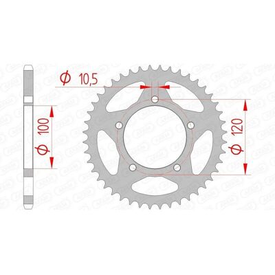 AFAM 40 Steel Rear Sprocket for Aprilia RS 125 - Rear Wheel Part AFAM 40 Steel Rear Sprocket for Aprilia RS 125 - Rear Wheel Part