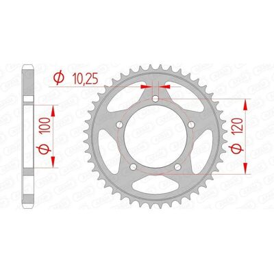 AFAM Stalen Achtertandwiel 35802 - 525 - Unisex AFAM Stalen Achtertandwiel 35802 - 525 - Unisex