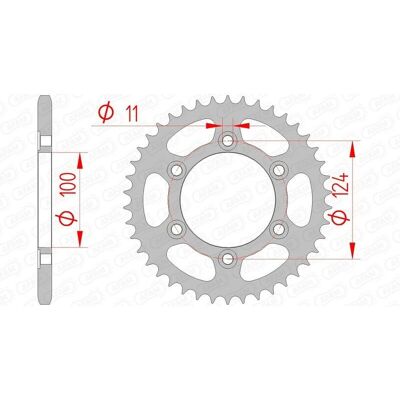 Corona standard in acciaio AFAM - 520 - Compatibile Ducati Corona standard in acciaio AFAM - 520 - Compatibile Ducati
