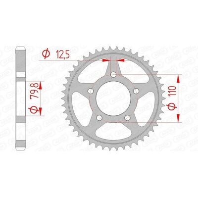 AFAM Stalen Sprocket 86600 - 530 - Duurzaam motoronderdeel AFAM Stalen Sprocket 86600 - 530 - Duurzaam motoronderdeel