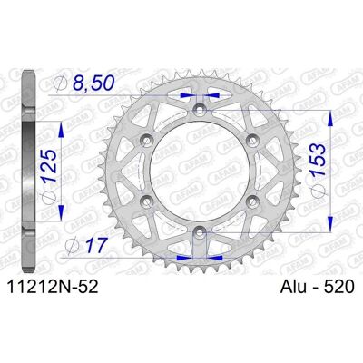 AFAM Ultraleichte Aluminiumkrone 11212 - 520 - Unisex - Hinterradkranz AFAM Ultraleichte Aluminiumkrone 11212 - 520 - Unisex - Hinterradkranz