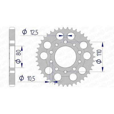 AFAM Ultra-Light Aluminium Chainring - 530 - 42T - Unisex AFAM Ultra-Light Aluminium Chainring - 530 - 42T - Unisex