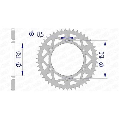 AFAM Aluminium Chain Sprocket - 13323 - 520 - Unisex AFAM Aluminium Chain Sprocket - 13323 - 520 - Unisex