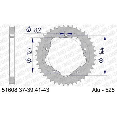 Couronne en aluminium AFAM 51608 - 525 - Unisexe Couronne en aluminium AFAM 51608 - 525 - Unisexe