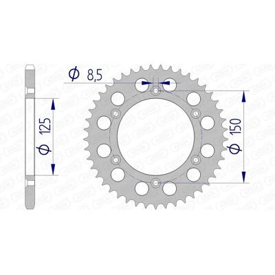 AFAM Aluminiumkrone 72304 - 520 - Unisex AFAM Aluminiumkrone 72304 - 520 - Unisex