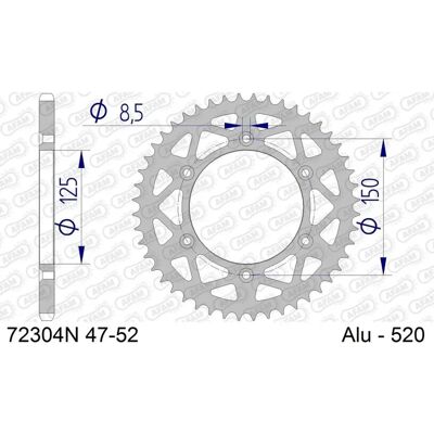 AFAM Aluminium-Hinterradkranz - 520 - Unisex - KTM/Husqvarna AFAM Aluminium-Hinterradkranz - 520 - Unisex - KTM/Husqvarna