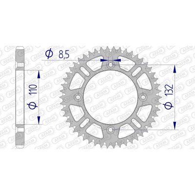 AFAM Aluminum Rear Sprocket 46T - Lightweight Off-Road - Motorcycle Part AFAM Aluminum Rear Sprocket 46T - Lightweight Off-Road - Motorcycle Part