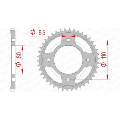 Couronne arrière en acier AFAM 10235 - 428 - Unisexe - Couronne arrière Couronne arrière en acier AFAM 10235 - 428 - Unisexe - Couronne arrière