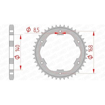 Couronne acier AFAM 92634 - 525 - Unisexe - Pièce de moto Couronne acier AFAM 92634 - 525 - Unisexe - Pièce de moto