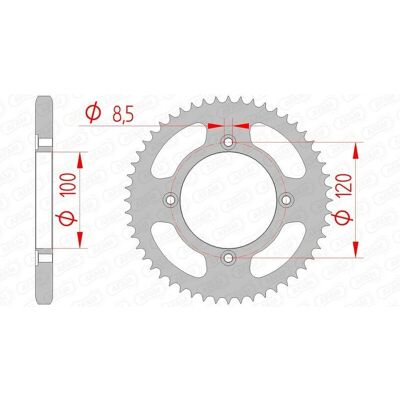 AFAM Stahl Standard-Kettenrad - 38200 - 428 - Unisex AFAM Stahl Standard-Kettenrad - 38200 - 428 - Unisex