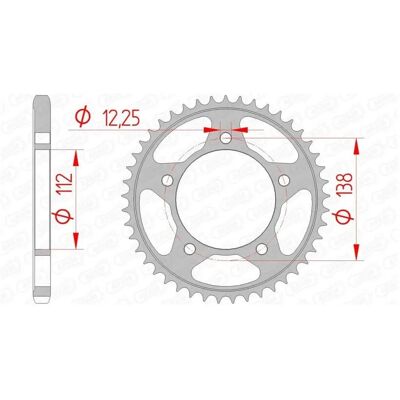 AFAM Stål 10613 - Bakgir for motorsykler AFAM Stål 10613 - Bakgir for motorsykler