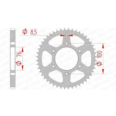 Afam Teräs 12227 - 428 Ketjusratas Yamaha 125 MT - Vakio takaratas Afam Teräs 12227 - 428 Ketjusratas Yamaha 125 MT - Vakio takaratas