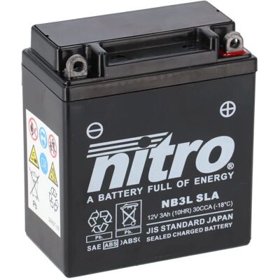 NITRO NB3L-SLA Versiegelte Batterie - Motorrad & Scooter NITRO NB3L-SLA Versiegelte Batterie - Motorrad & Scooter
