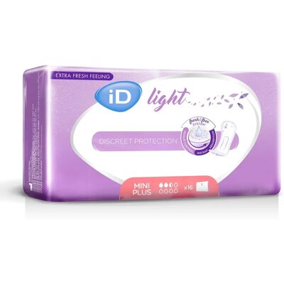 Ontex ID Light Mini Plus - Protección urinaria femenina Ontex ID Light Mini Plus - Protección urinaria femenina
