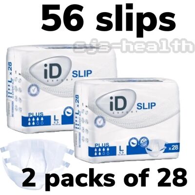 Id Expert Slip Plus - Large Cotton Feel - 4 Pack - Incontinence Nappies Id Expert Slip Plus - Large Cotton Feel - 4 Pack - Incontinence Nappies