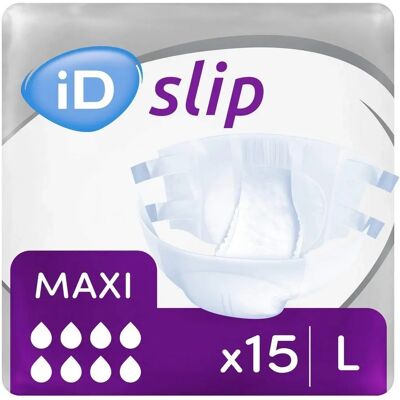 Ontex ID Expert Slip Maxi - Couches adultes - 15 pièces - Publicité Ontex ID Expert Slip Maxi - Couches adultes - 15 pièces - Publicité