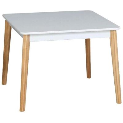 Table Enfant AC-DÉCO - 60x60x48cm - MDF - Blanc - Publicité Table Enfant AC-DÉCO - 60x60x48cm - MDF - Blanc - Publicité