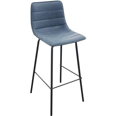 Tabouret de Bar Bleu Brooklyn - Style Industriel - Publicité Tabouret de Bar Bleu Brooklyn - Style Industriel - Publicité