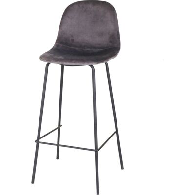 Fornord Modèle Luxueux 4x Velours Gris Touch - Tabourets de Bar - Publicité Fornord Modèle Luxueux 4x Velours Gris Touch - Tabourets de Bar - Publicité