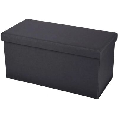 Fornord - Banco de almacenamiento plegable Ottoman - Negro - Banco de almacenamiento Fornord - Banco de almacenamiento plegable Ottoman - Negro - Banco de almacenamiento